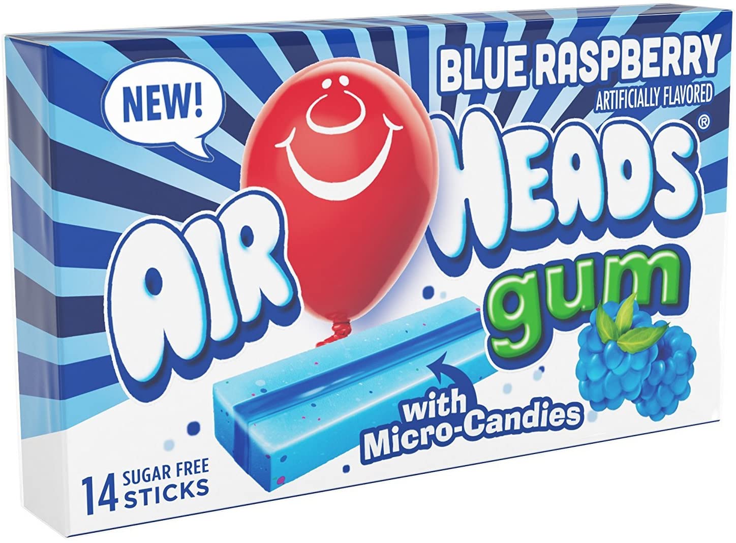 AIRHEADS GUM - BLUE RASPBERRY | Eetswa Munchies