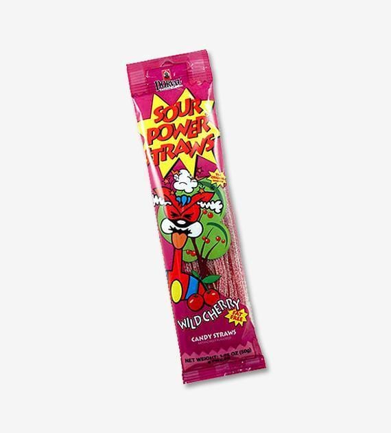 SOUR POWER STRAWS WILD CHERRY