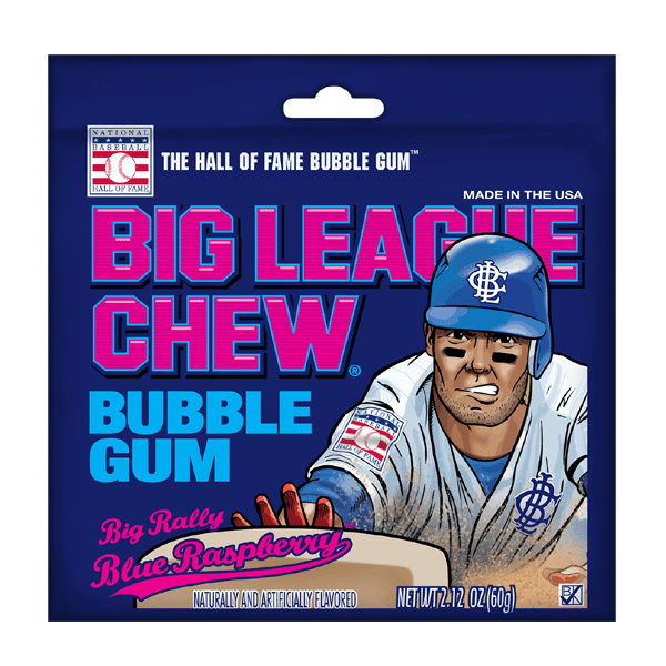 BIG LEAGUE CHEW BUBBLE GUM - BLUE RASPBERRY