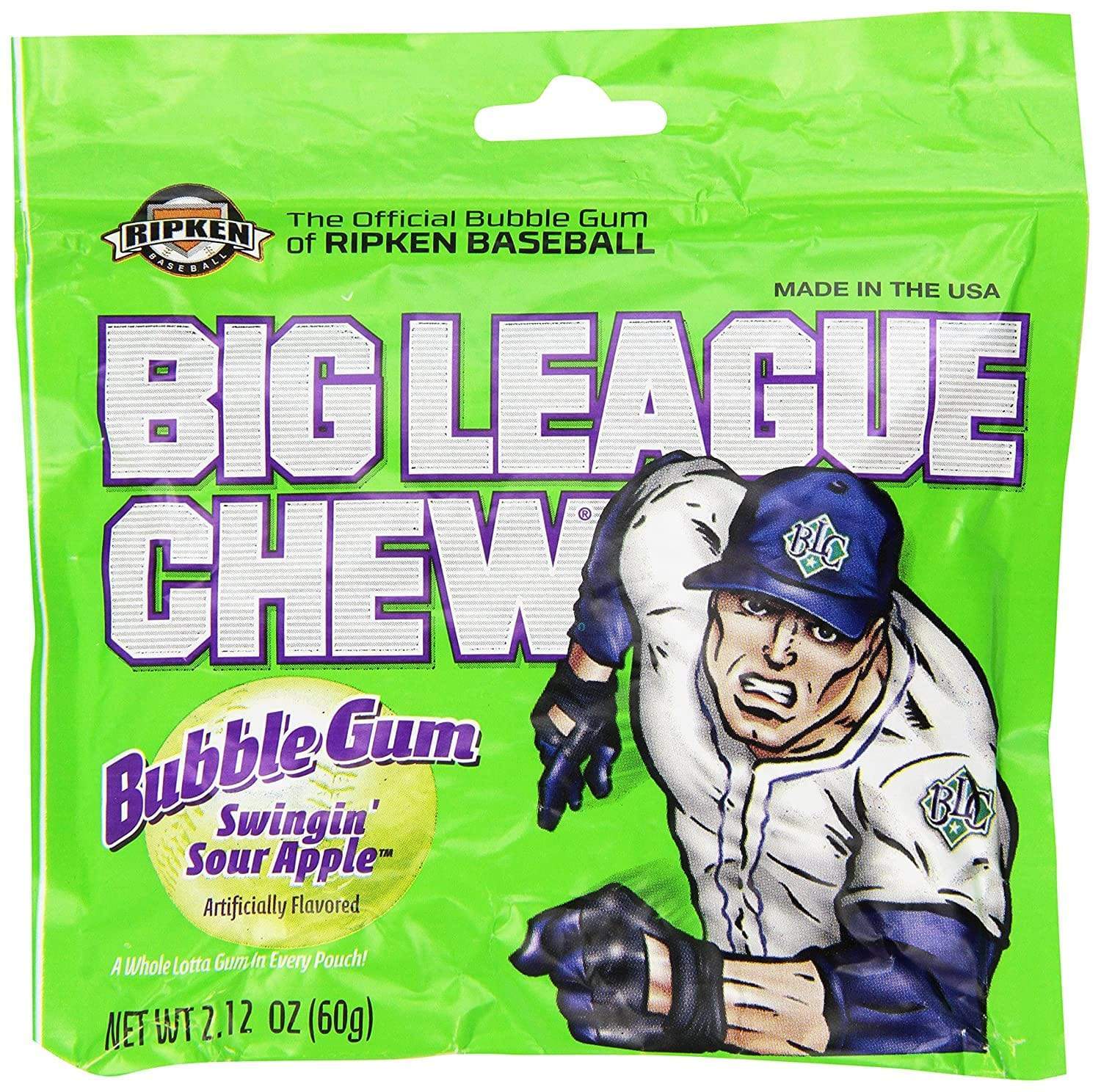 BIG LEAGUE CHEW BUBBLE GUM - SOUR APPLE