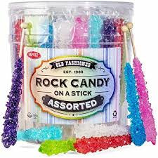 ROCK CANDY ON A STICK - ASSORTED