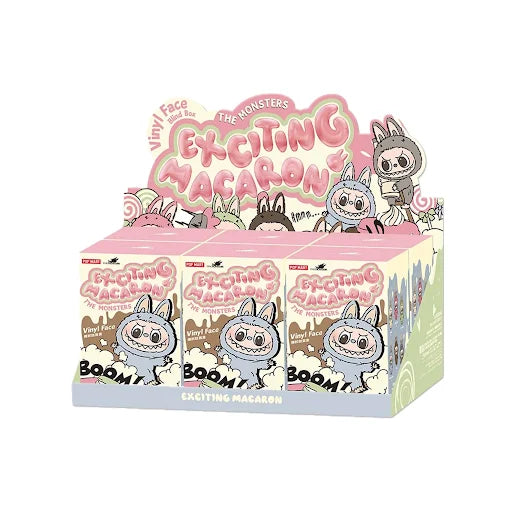 Pop Mart Labubu The Monsters Exciting Macarons Vinyl Plush Pendant Single Blind Box
